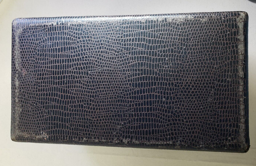 Crocodile Embossed Paper-covered Train Case - 1940's