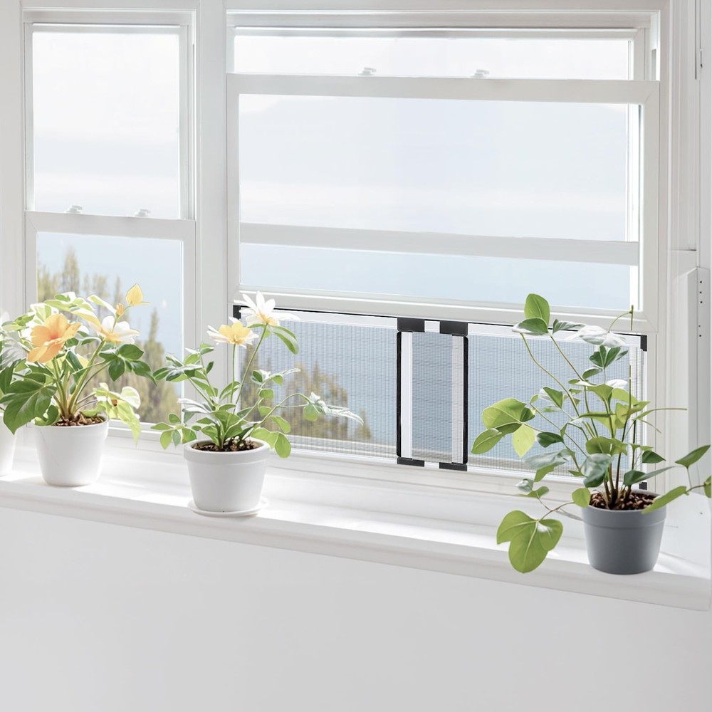 Adjustable Expandable Window Screen 16-28 Inches Small Size 2 Packs