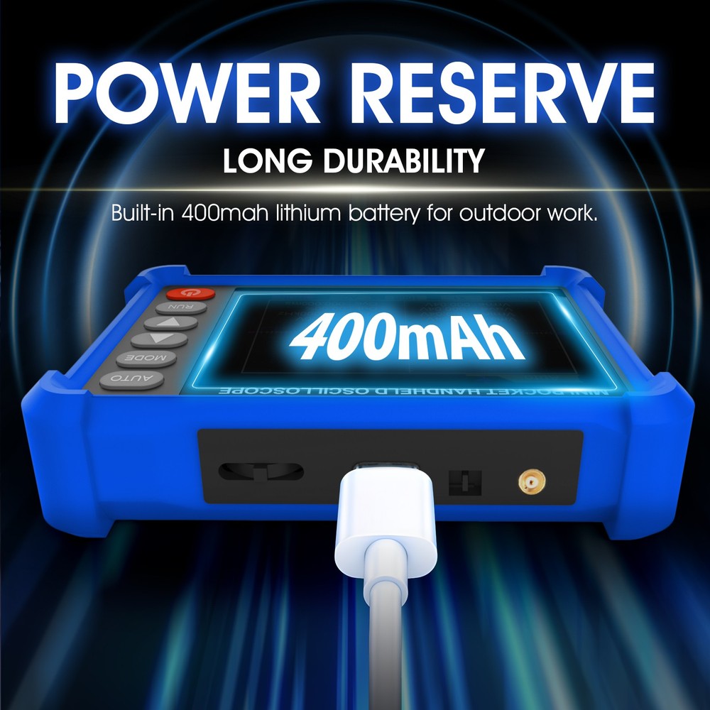 Handheld Oscilloscope Auto Function Portable Digital Oscilloscope 2.5MS/s 500MHZ