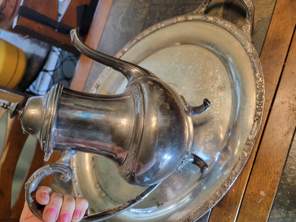 Holmes & Edwards "Youth" Pattern Coffee & Tea Service Set Pots Tray Cream Sugar