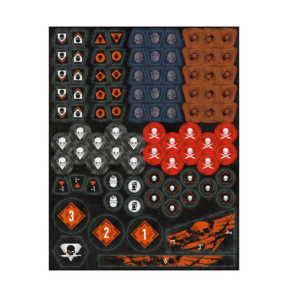 Warhammer 40K Kill Team Hivestorm Kill Team combined Tokens sheet *both sheets*