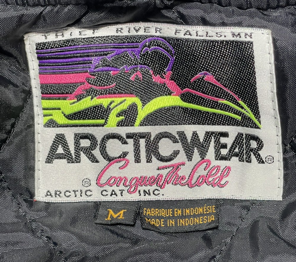 Vintage Arctic Cat Winter Jacket Medium Zip Thinsulate Liner Medium
