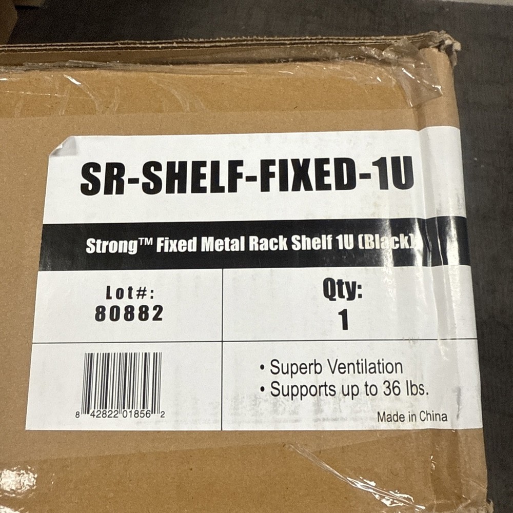 NEW Strong SR-SHELF-FIXED-1U 2 Space 14.5'' Deep Rack Mount Shelf