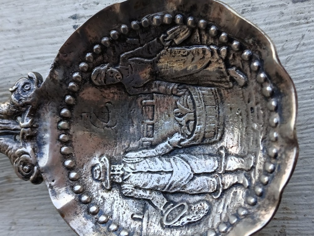 Antique .833 Silver Dutch Tea Caddy Spoon