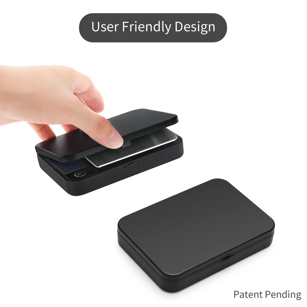 Digital Pocket Scale 500g 0.01g Precision Gram Scale Black