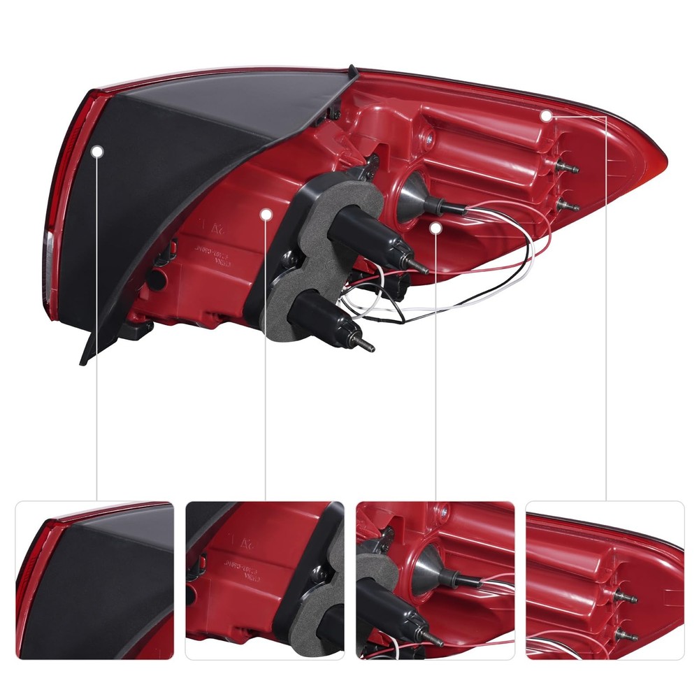 Tail Light Assembly for 2016 2017 2018 Kia Sorento Driver Side LED Rear Tail