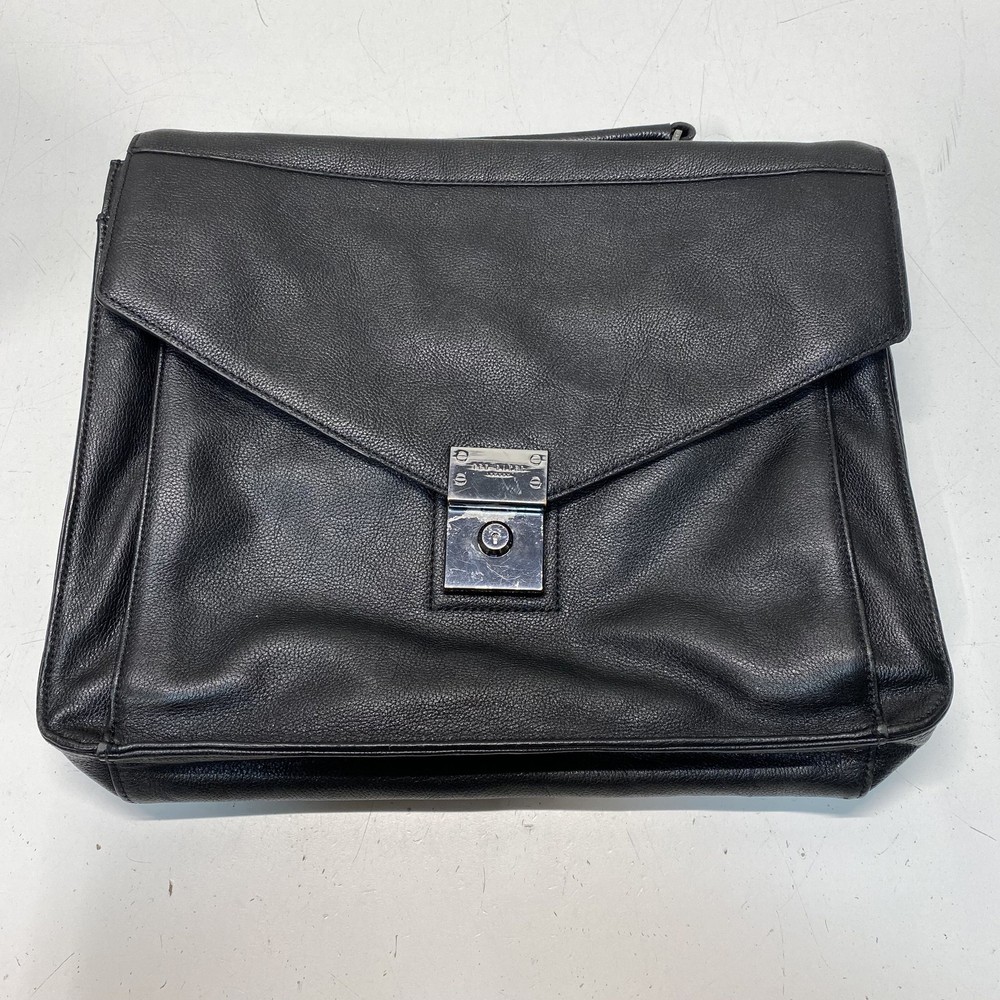 Ted Baker Black Leather Book Bag
