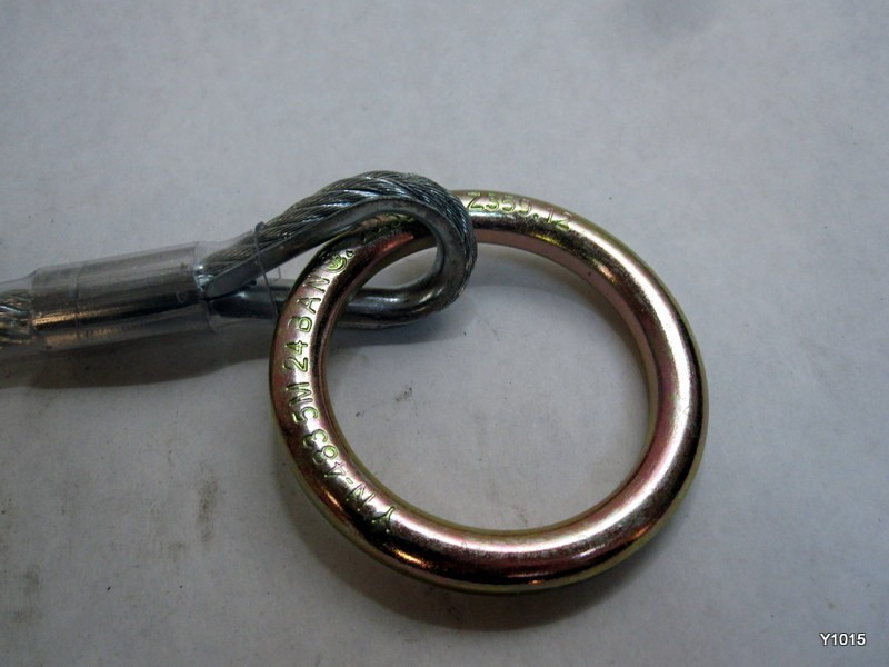 8366C 18" Cable Dorsal D-ring Extender with Steel Snap Hook