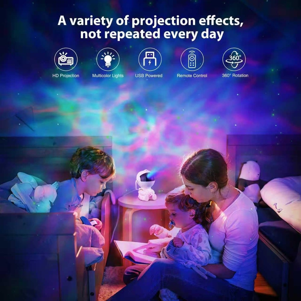 Astronaut Galaxy Star Projector – Nebula Light Projector with Remote Control,...