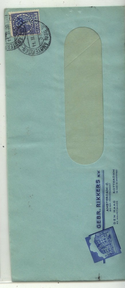 Netherlands  nice  perfin  stamp on  cover         MS1012