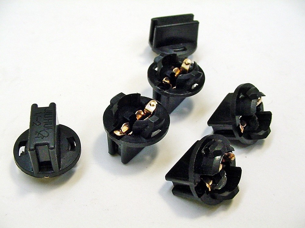 6x Ford 194 Instrument Panel Cluster Light Bulb Lamp Dashboard Socket Plug NOS