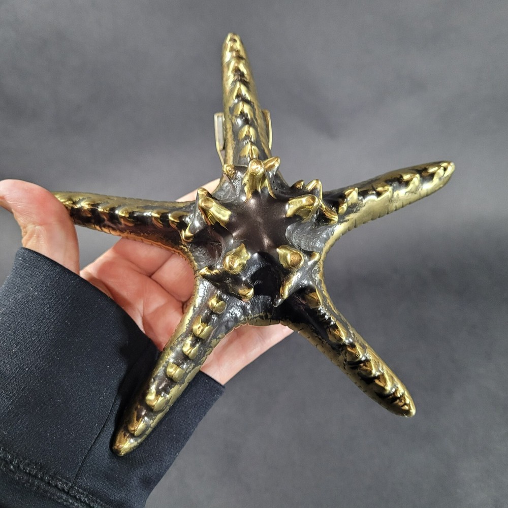 Solid Brass STARFISH Door Knocker 7" Vintage Beach Home Decor