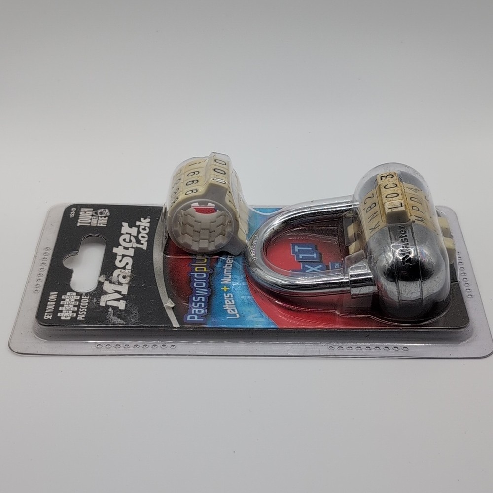 Master Lock Password Plus Letters + Numbers Security Lock - BRAND NEW - Silver