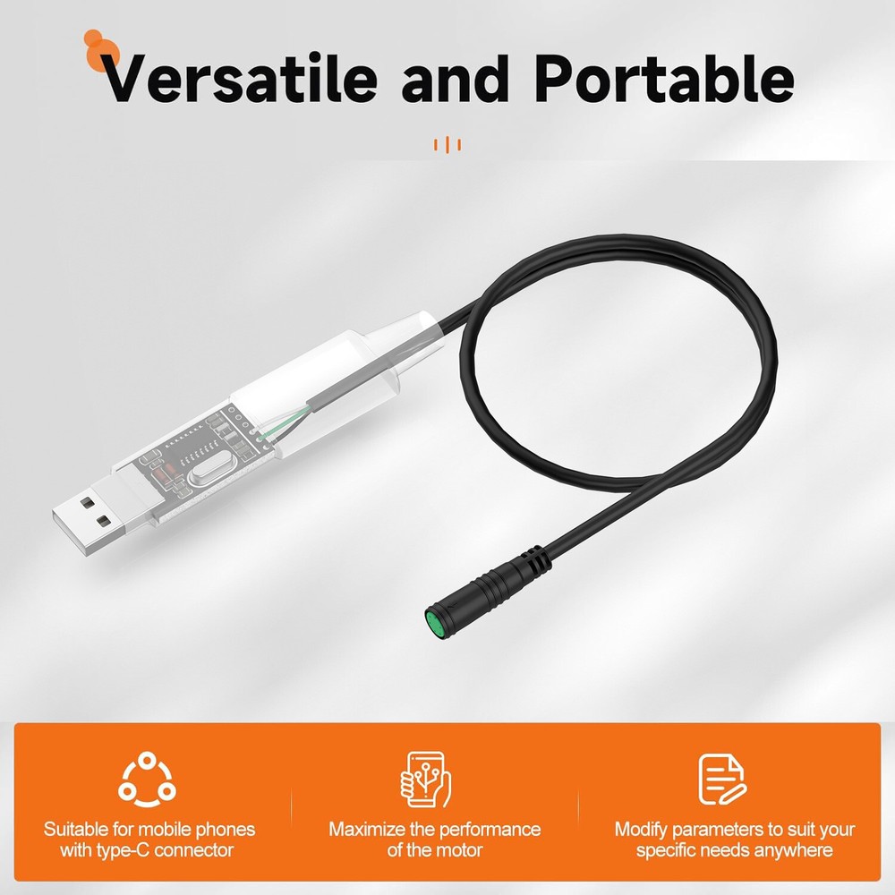 USB Programming Cables for BAFANG Mid Motor BBS01/02B BBSHD Ebike Conversion Kit