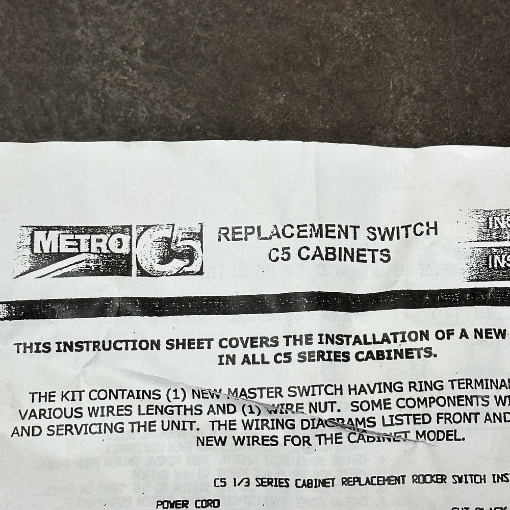 INTERMETRO RPC13-375 POWER SWITCH KIT NEW W/ WIRING TERMINALS