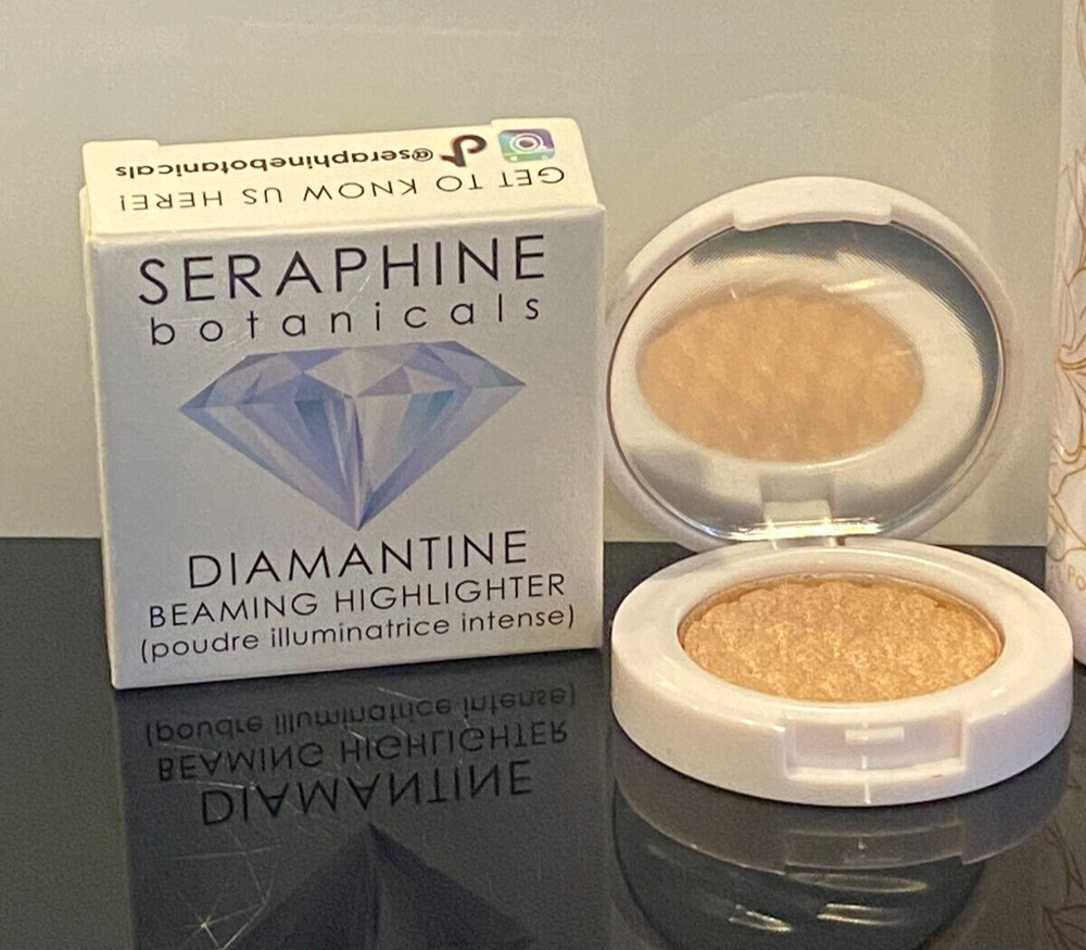Seraphine Botanicals 3- Piece Sample-size Set, Highlighter, lip, & Set Spray