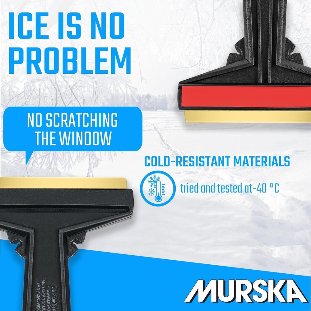 Car Ice Scraper Brass Blade - Fast, Easy & efficient - [ 2 Pack ] Brass Ice S...
