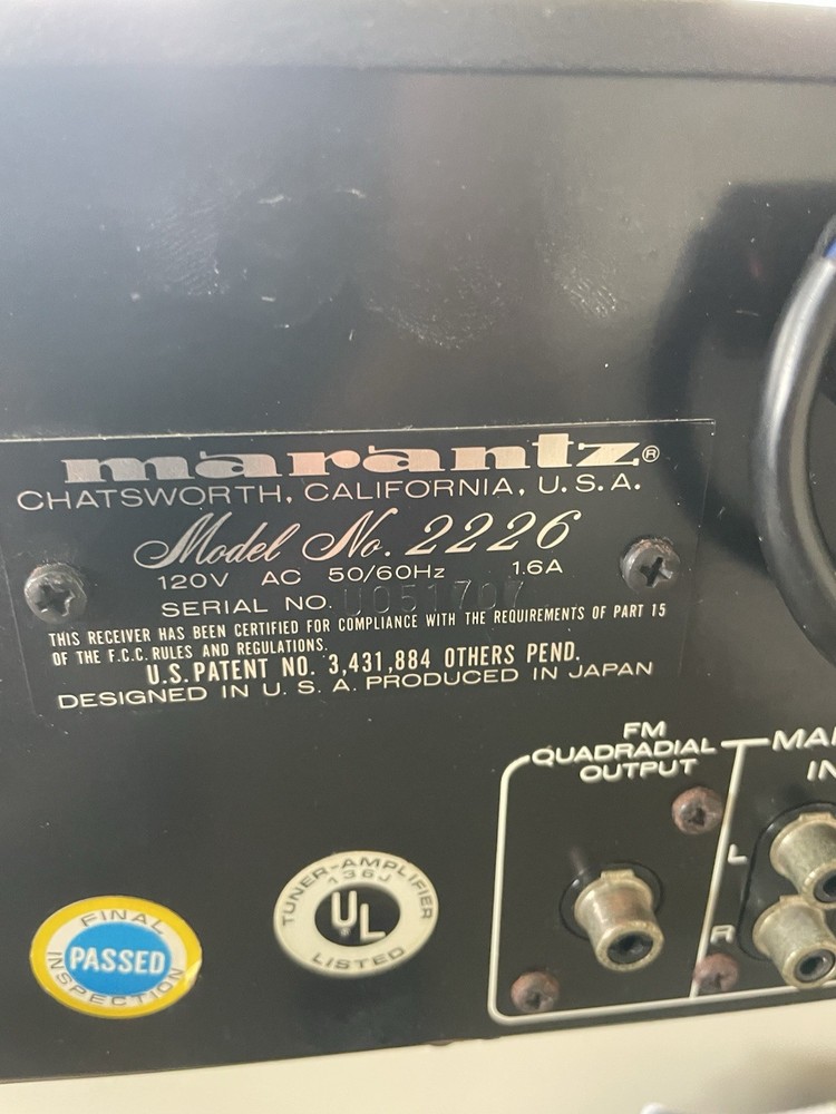 marantz 2226 Stereo Receiver