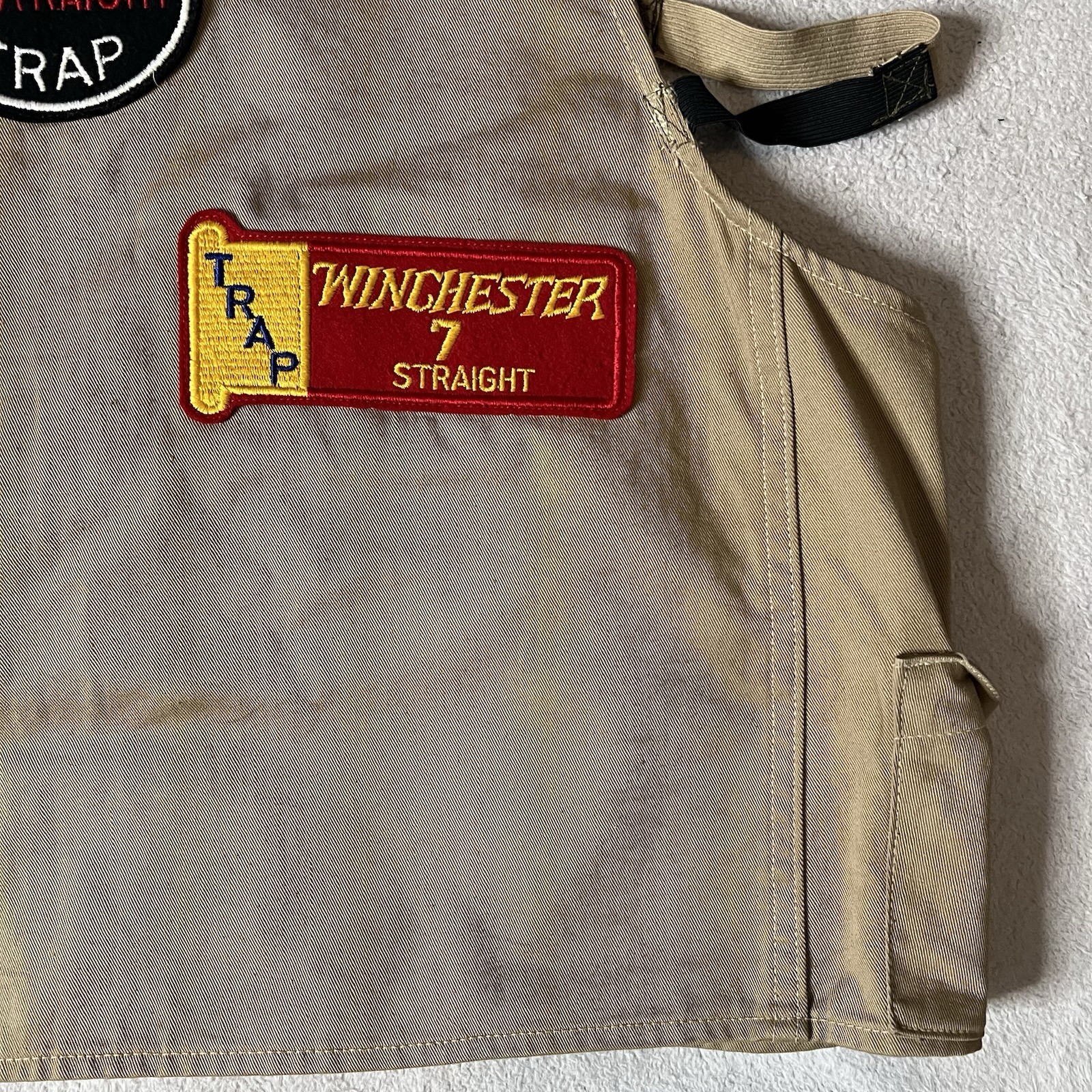 Vintage 1940's Utica Duxbak Shooting Hunting Fishing Game Canvas Vest w/ Patches