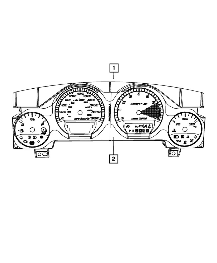 Genuine Mopar Instrument Cluster Mask 68247792AA