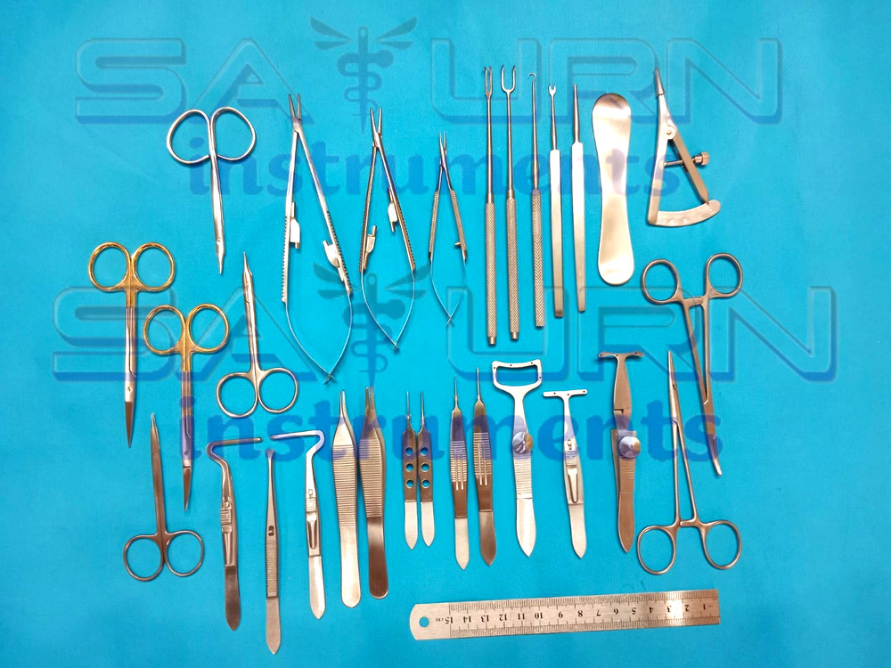 Ophthalmic Blepharoplasty Instruments Set 30 Pcs Micro Eye Surgery Set