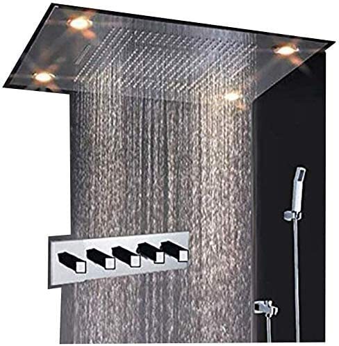 Cascada Classic Design 23 x 31" rain shower set with 4 function shower head