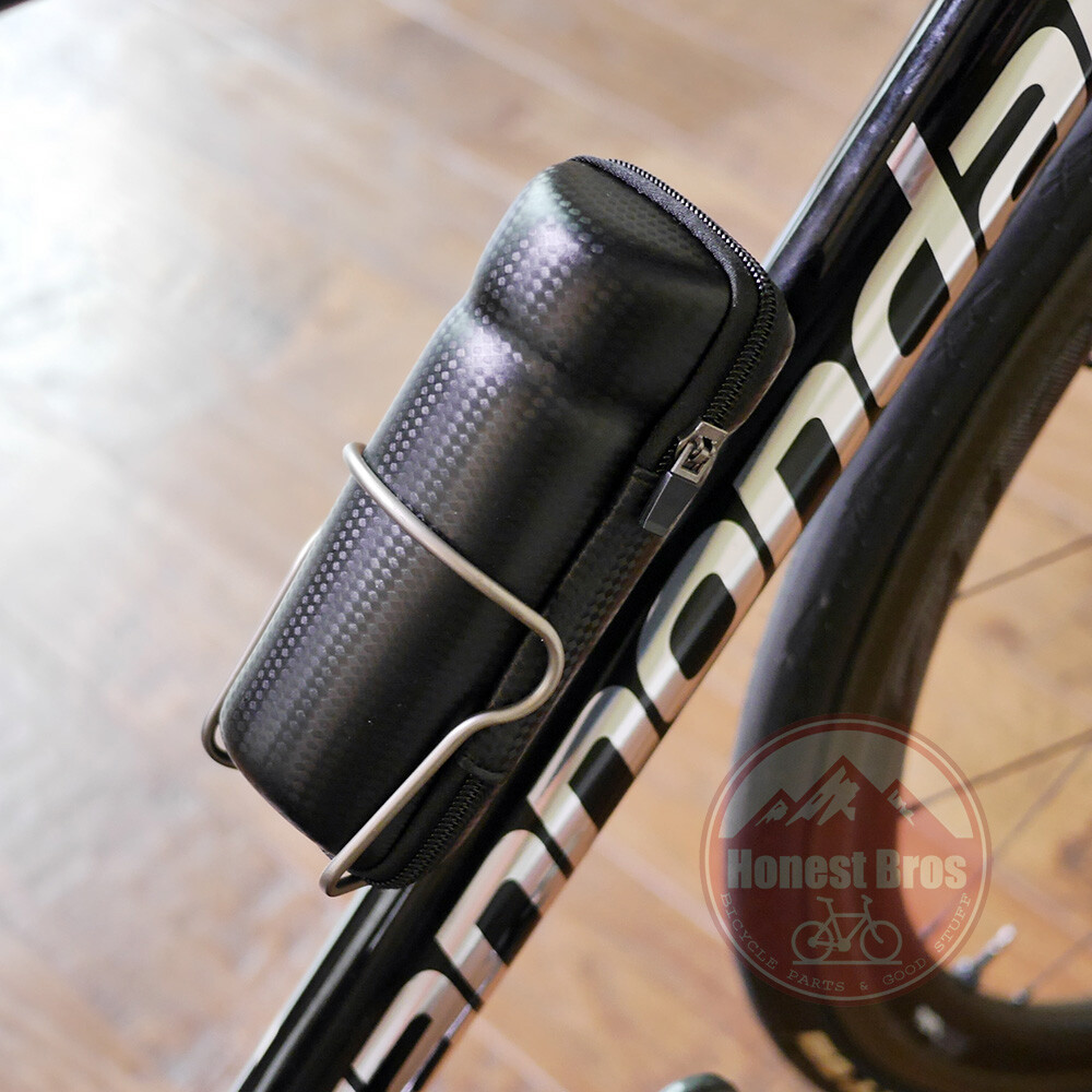 Bike Capsule Repair Tool Bag Case / Water Bottle Cage Storage Can Black Carbon