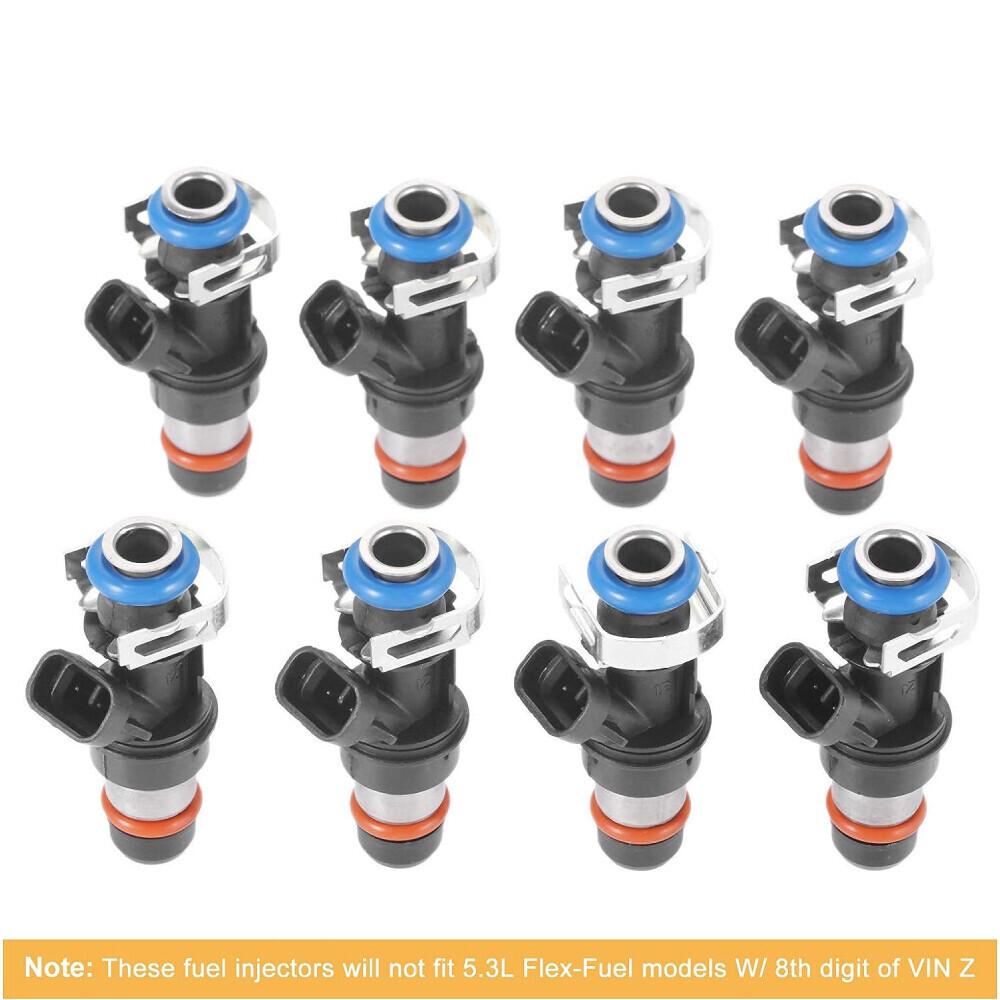 8Pcs Upgrade Fuel Injectors 25317628 For 99-07 Chevy Silverado GMC 4.8/5.3/6.0L