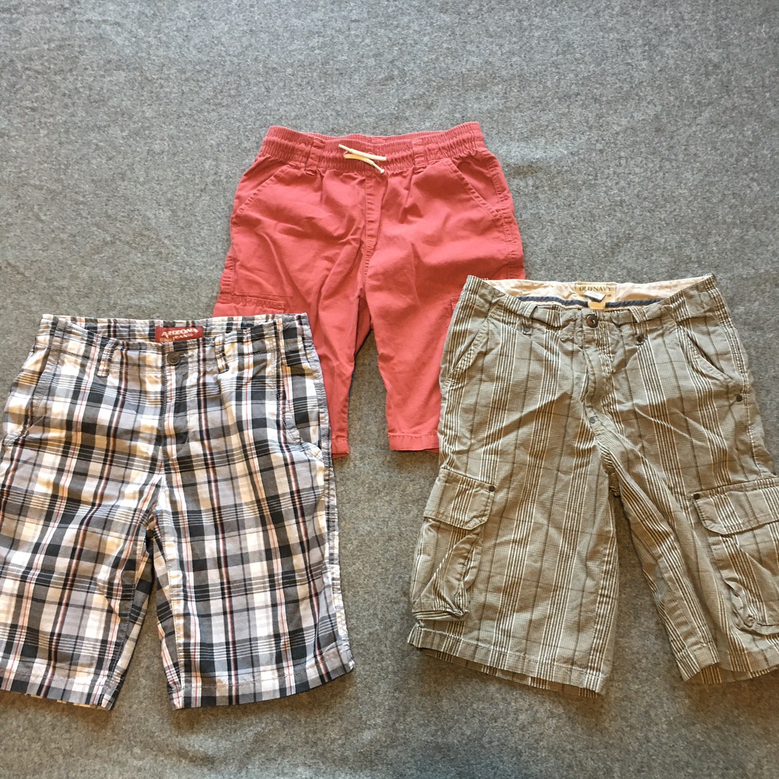 Boy Size 12 Clothing Lot 3x Shorts Bulk Summer Cargo Outdoor Plaid Casual