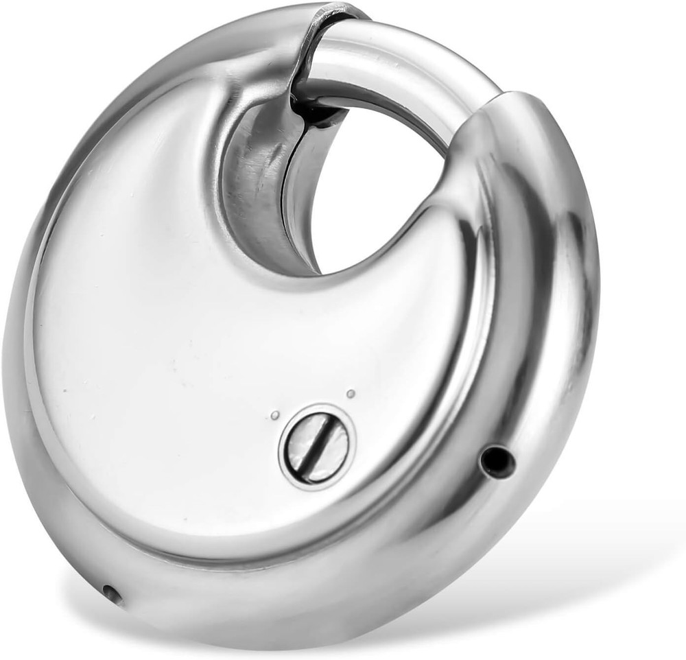 Rohuis Round Combination Lock, Uncuttable Combination Disc Padlock, 3/8 Inch Sha