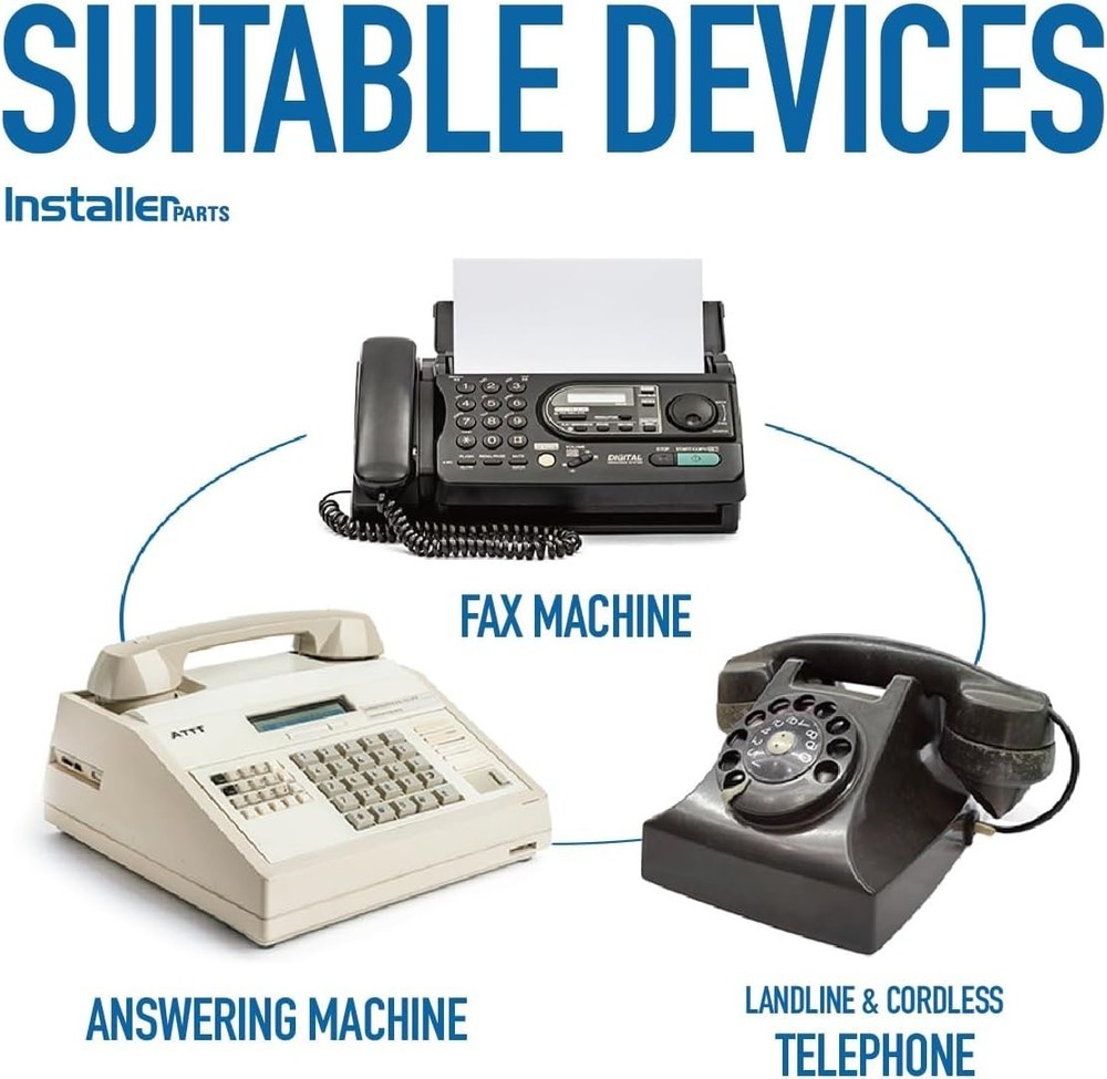 DSL Modem Phone Filter - Eliminate Interference and Boost Call Clarity, Ivory