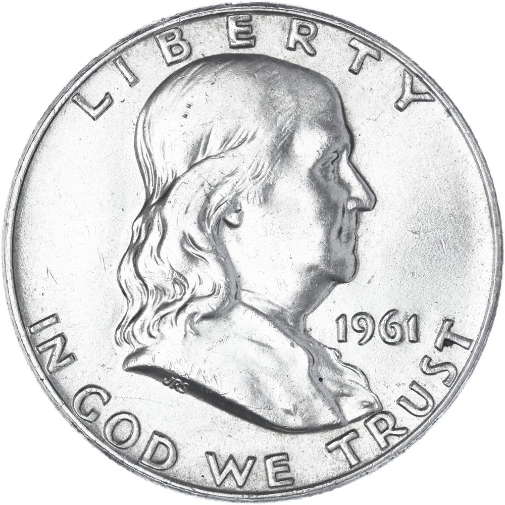 1961 D Franklin Half Dollar About Uncirculated 90% Silver
