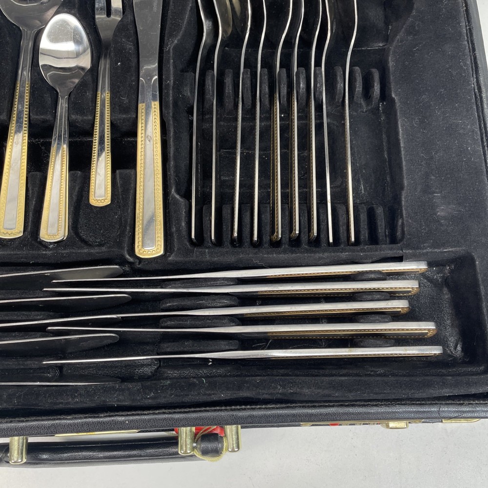 Solingen Silverware Germany 18/10 66 Piece Dinnerware Plus Case Incomplete