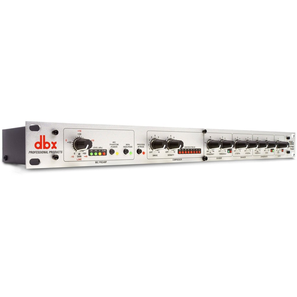 dbx, 1 286s Microphone Preamp & Channel Strip Processor, XLR, TRS, Silver, 1U