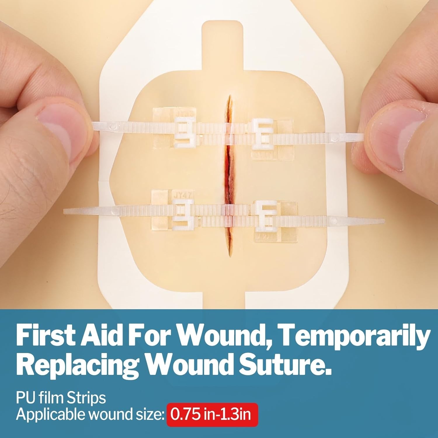 14 Pack Emergency Wound Closure Strips, Butterfly Bandages, Emergency Laceration