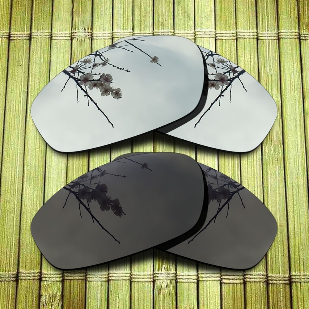 Black&Silver Replacement Lens for-Oakley Encounter Polarized