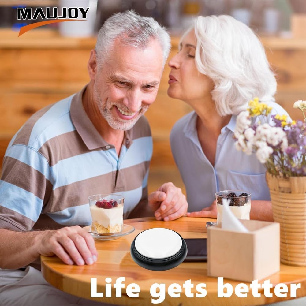 Large Talking Button Clock, Talking Alarm Clock Tells Time, Day and Date, Tal...