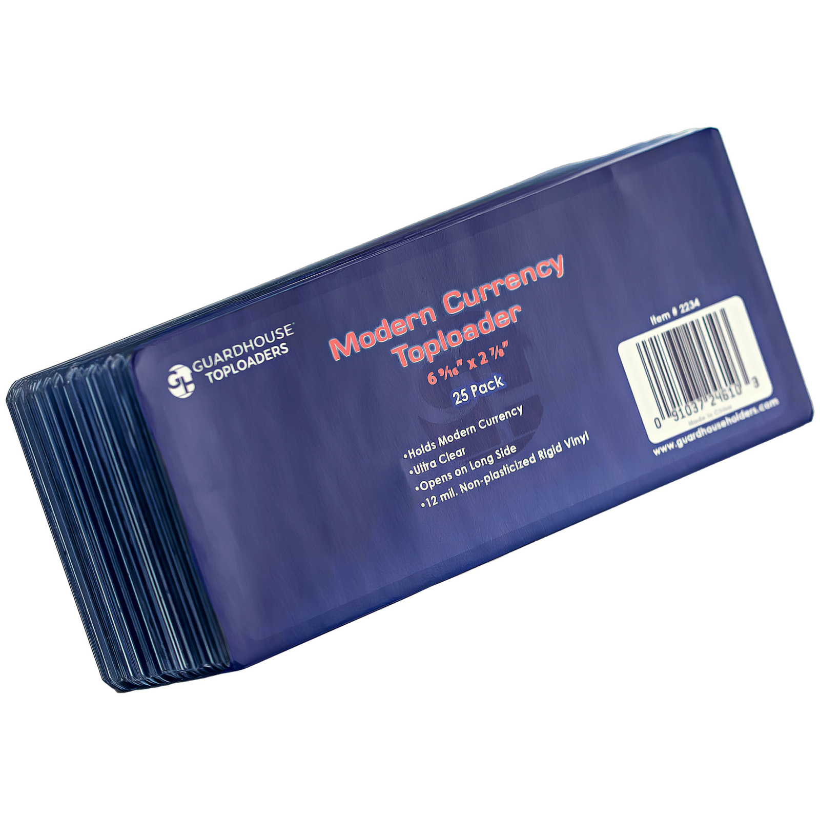 25 Clear Modern Currency Toploader Sleeves Rigid Holder Banknote US Note Topload