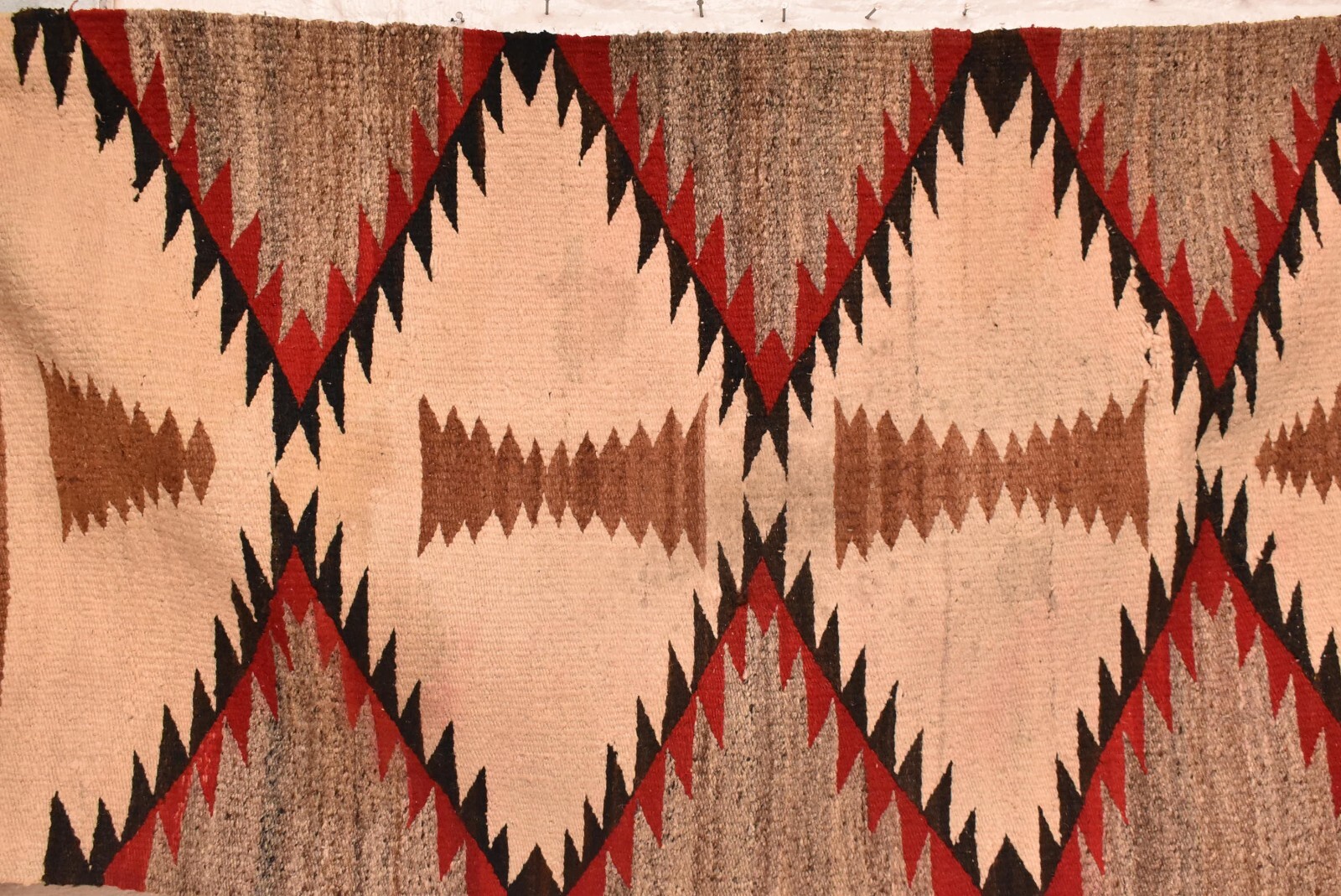 Antique Navajo Large Rug Native American Indian Weaving 62x31 Textile Vintage