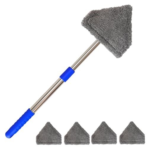 Windshield Squeegee Car Cleaning Tool, Equipped with 4 Reusable and Washable