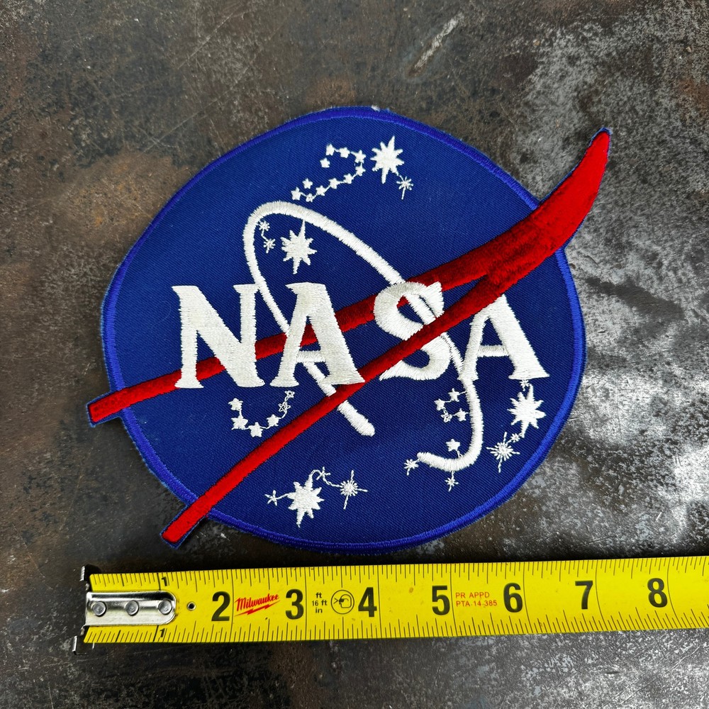 Vtg NASA Vector Logo Patch LARGE Uniform Back Patch NASA Employee - 7" Diameter