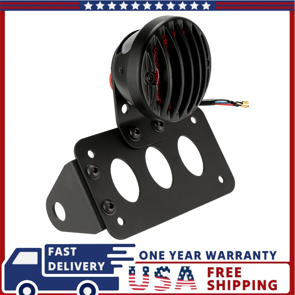 Side Mount LED Tail Light Bracket For Harley Bobber License Plate With Bracket