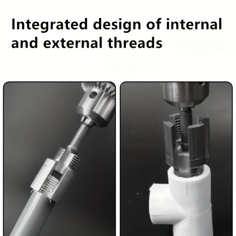 Plastic pipe 1/2" + 3/4" cordless drill threader Kit