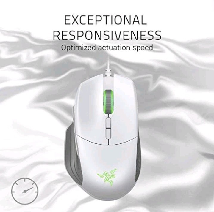 Razer Basilisk Mercury White Wired Multi-Button Razer 5G Sensor ChromaRGB....124