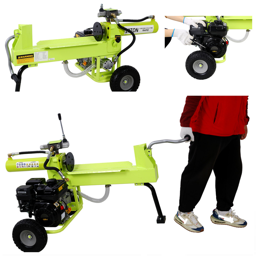 7HP Firewood Log Splitter Gas-powered 20 Ton Splitting Force Automatic Return