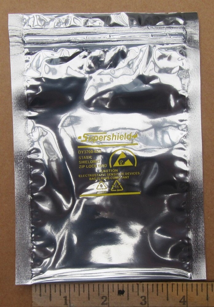 100 4x6" Zip-Top Dou Yee Static Shield Bags