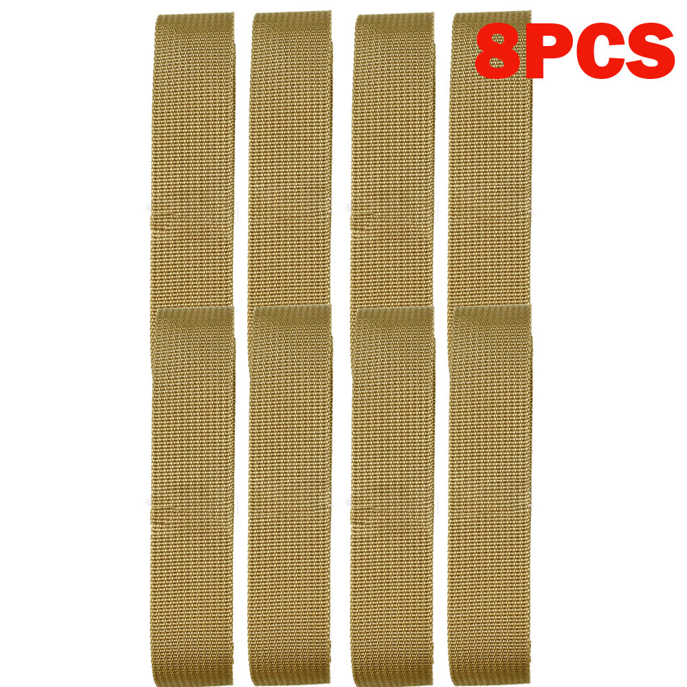 8 Pcs 6" MOD MOLLE PALS Modular Web Gear Replacement Tie Straps Brown