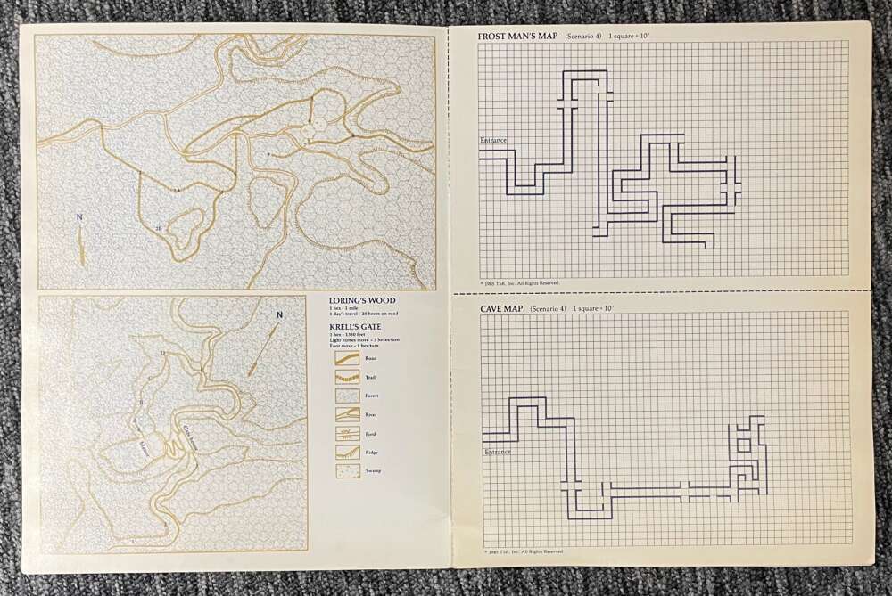 Advanced Dungeons & Dragons Map Only Module C4 9107 AD&D Adventure