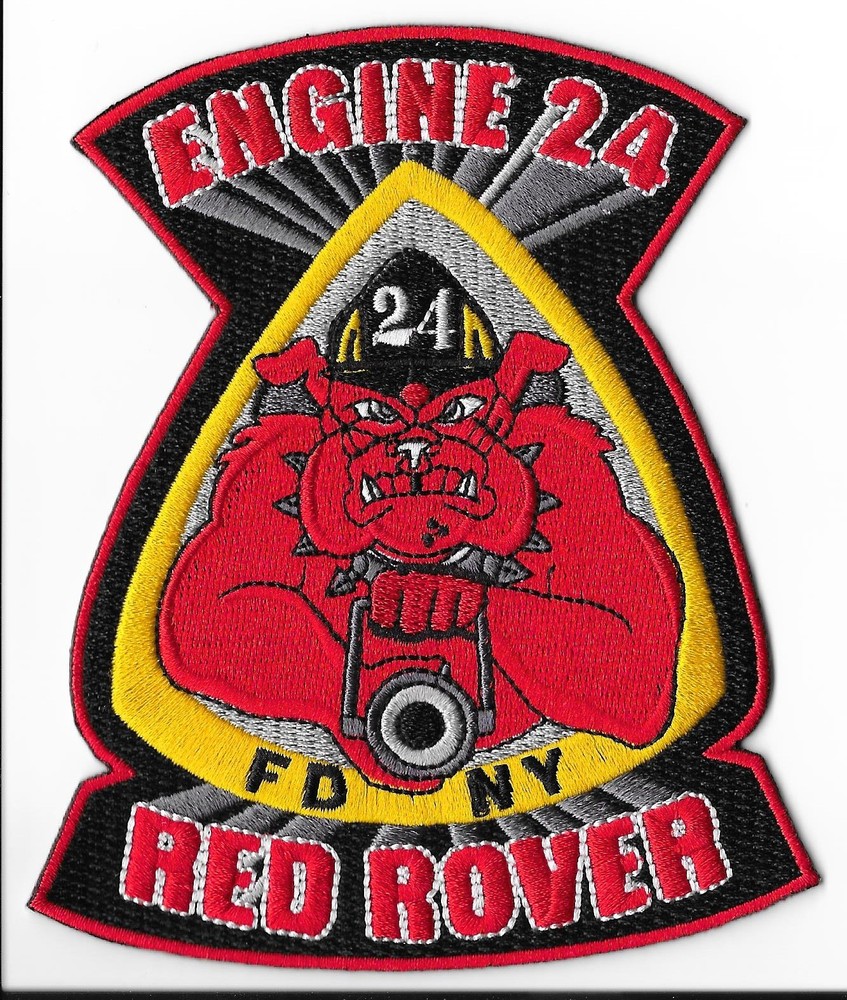 New York Fire Department (FDNY) Engine 24 Red Rover Patch V3