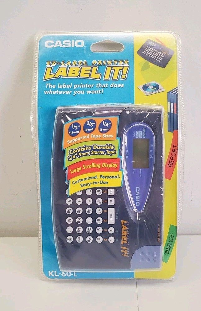 Casio LABEL IT! EZ-Label Printer Model KL-60-L New
